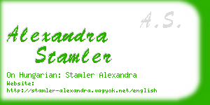 alexandra stamler business card